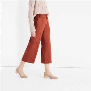 Madewell Langford Crop Wide Leg Pintuck Pants